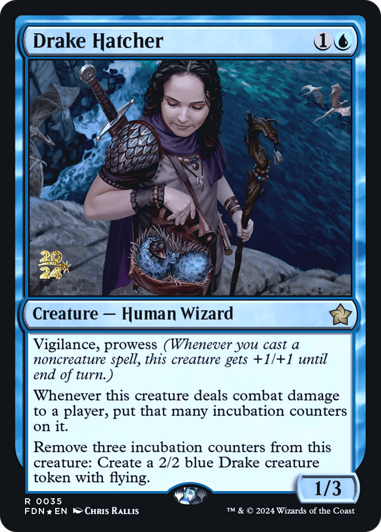 Image of Drake Hatcher (PRE-035) - Foundations Promos Foil