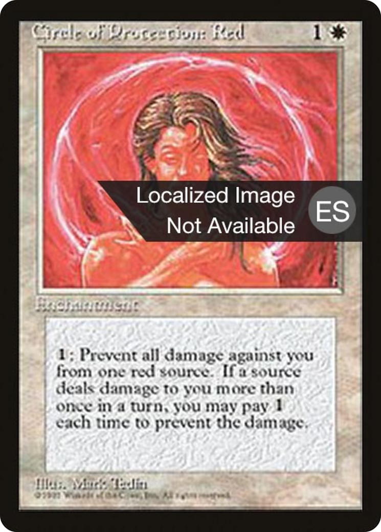 Image of Circle of Protection: Red (4BB-) - Fourth Edition Foreign Black Border