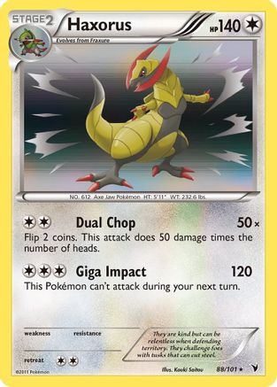 Image of Haxorus 088  - Holofoil Noble Victories - Holo Rare