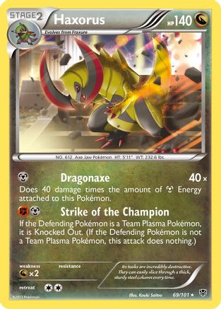 Image of Haxorus 069/101  - Holofoil Plasma Blast - Holo Rare