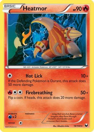 Image of Heatmor 019  - Reverse Holofoil Dark Explorers - Rare