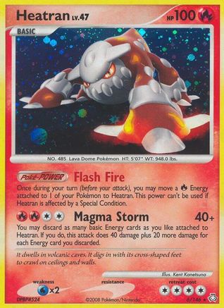 Image of Heatran (6) 006  - Reverse Holofoil Legends Awakened - Holo Rare