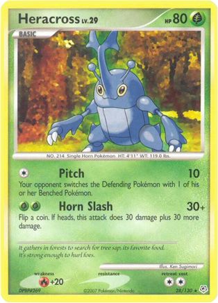 Image of Heracross 028/130  Diamond and Pearl - Rare