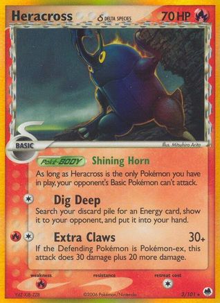 Image of Heracross (Delta Species) 003/101  - Holofoil Dragon Frontiers - Holo Rare
