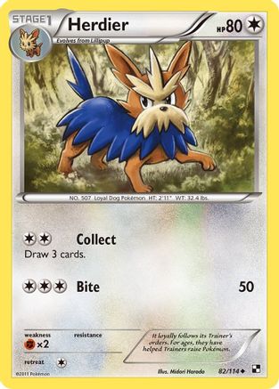 Image of Herdier 082  - Reverse Holofoil Black and White - Uncommon