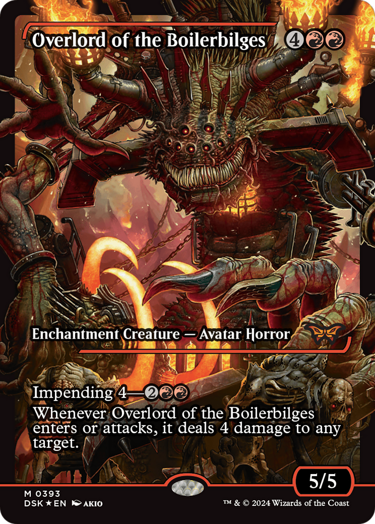 Image of Overlord of the Boilerbilges (Showcase) (DSK-393) - Duskmourn: House of Horror: (Showcase) Foil