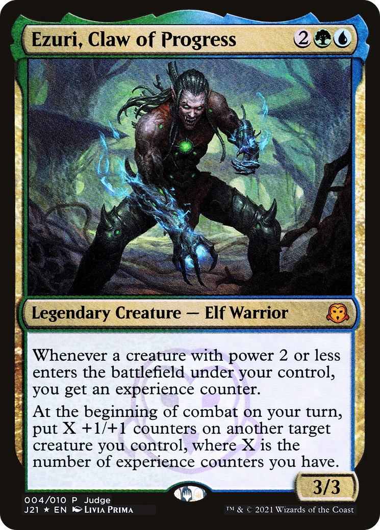 Image of Ezuri, Claw of Progress (JDG-004) - Judge Gift Cards 2021 Foil