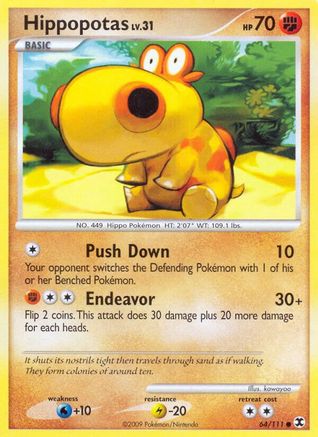 Image of Hippopotas 064  - Reverse Holofoil Rising Rivals - Common