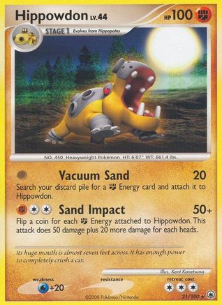 Image of Hippowdon 021  - Reverse Holofoil Majestic Dawn - Rare