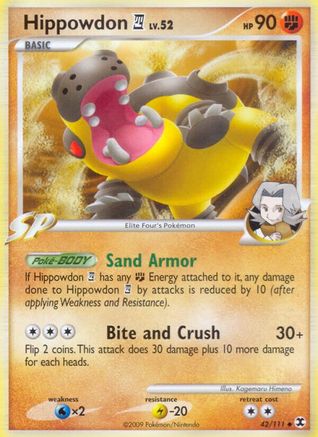 Image of Hippowdon E4 042  - Reverse Holofoil Rising Rivals - Uncommon