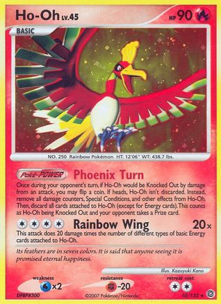 Image of Ho-Oh 010/132  - Reverse Holofoil Secret Wonders - Holo Rare