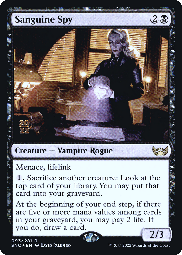 Image of Sanguine Spy (PRE-093) - Streets of New Capenna Promos Foil