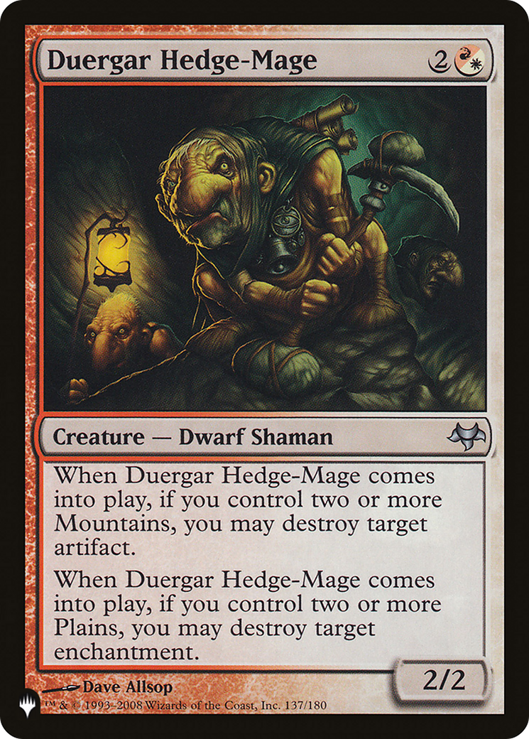 Image of Duergar Hedge-Mage (LIST-EVE-137) - The List