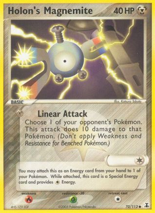 Image of Holon's Magnemite 070/113  - Reverse Holofoil Delta Species - Common
