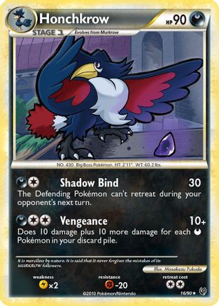 Image of Honchkrow (16) 016/90  Undaunted - Rare