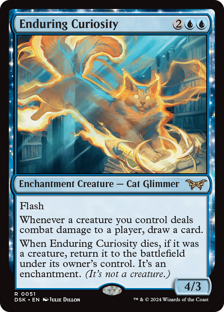 Image of Enduring Curiosity (DSK-051) - Duskmourn: House of Horror: (enchantment) Foil