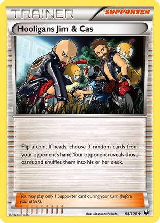 Image of Hooligans Jim & Cas 095/108  - Reverse Holofoil Dark Explorers - Uncommon