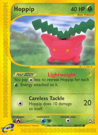 Image of Hoppip 083/147  - Reverse Holofoil Aquapolis - Common