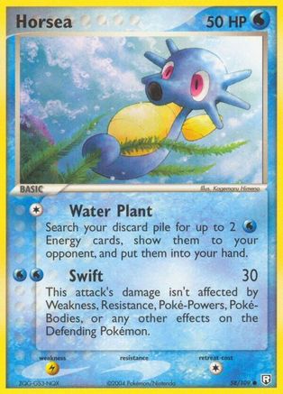 Image of Horsea 058/109  - Reverse Holofoil Team Rocket Returns - Common