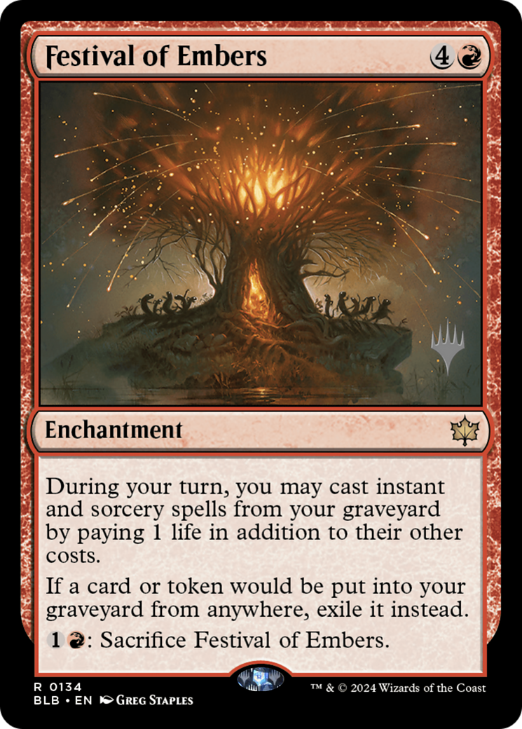 Image of Festival of Embers (PPBLB-134) - Bloomburrow Promos