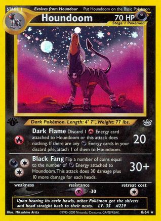 Image of Houndoom 008/64  - 1st Edition Holofoil Neo Revelation - Holo Rare
