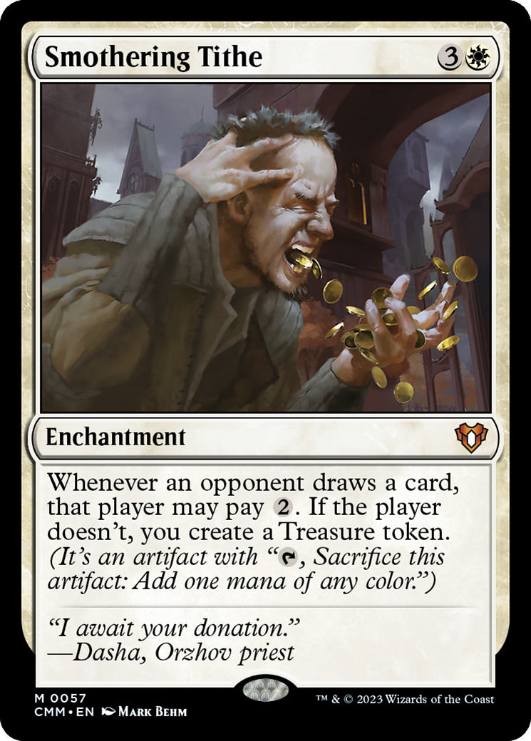 Image of Smothering Tithe (CMM-057) - Commander Masters Foil