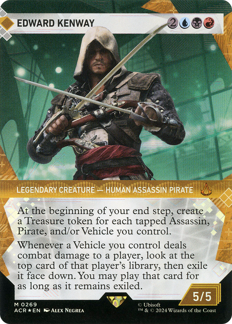 Image of Edward Kenway (Showcase) (Textured Foil) (ACR-269) - Assassin's Creed: (Showcase) (Borderless) Foil