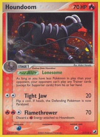 Image of Houndoom 007  - Holofoil Unseen Forces - Holo Rare