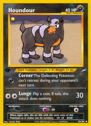 Image of Houndour 043/105  - Unlimited Neo Destiny - Uncommon