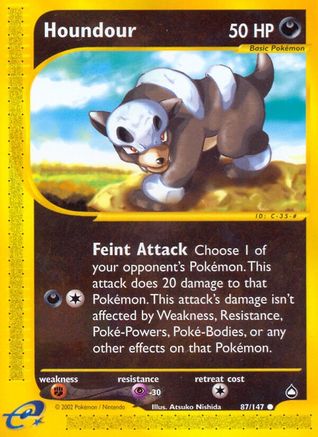 Image of Houndour (87) 087/147  - Reverse Holofoil Aquapolis - Common