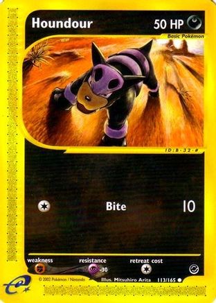 Image of Houndour 113/165  - Reverse Holofoil Expedition - Common