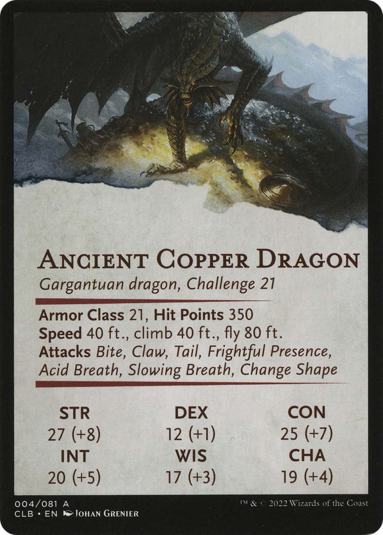 Image of Ancient Copper Dragon // Ancient Copper Dragon (ACLB-004) - Battle for Baldur's Gate Art Series (Borderless)