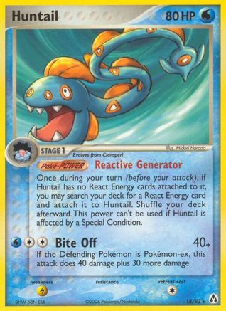 Image of Huntail 018  - Reverse Holofoil Legend Maker - Rare