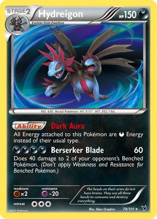Image of Hydreigon 079  - Reverse Holofoil Noble Victories - Holo Rare
