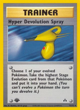 Image of Hyper Devolution Spray 073/75  - 1st Edition Neo Discovery - Uncommon