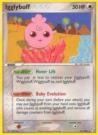 Image of Igglybuff 021/100  - Reverse Holofoil Crystal Guardians - Rare