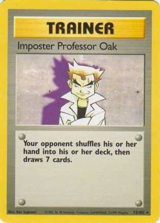 Image of Imposter Professor Oak 073/102  Base Set - Rare