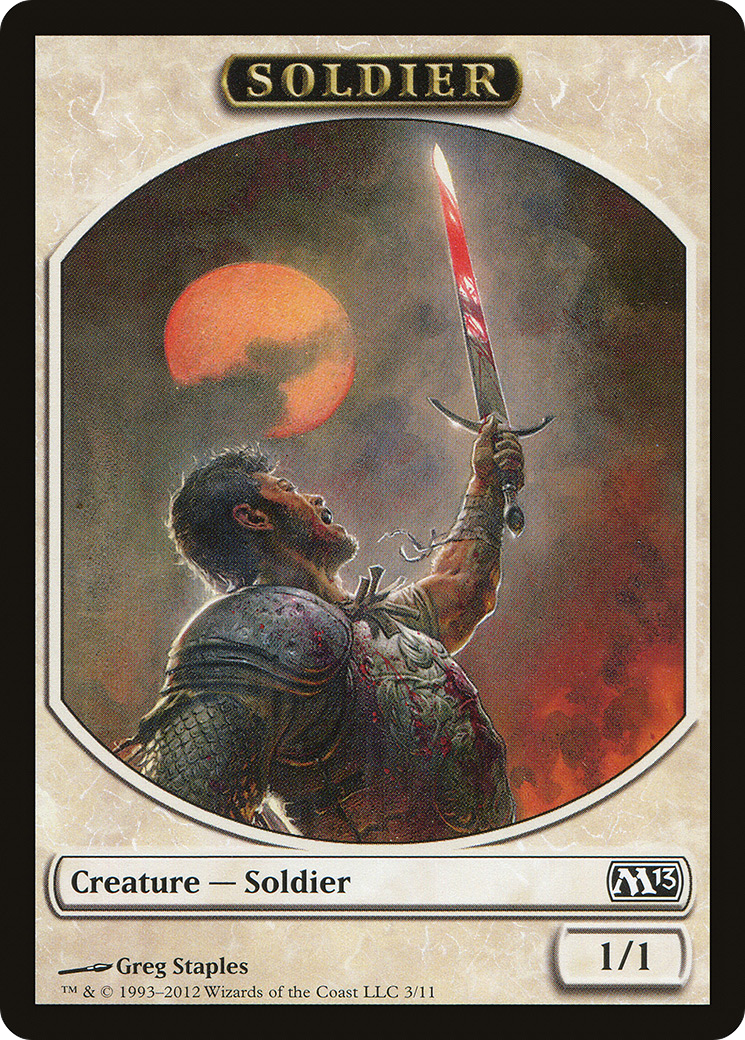 Image of Soldier Token (M13-003) - Magic 2013 Tokens