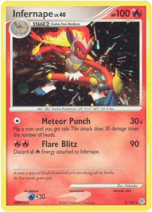Image of Infernape 005/130  - Holofoil Diamond and Pearl - Holo Rare