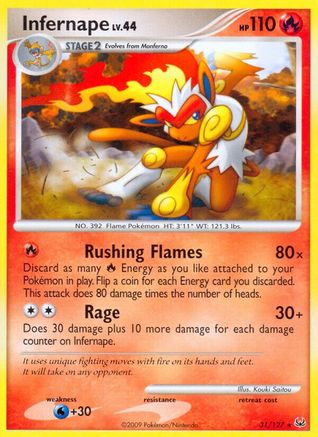 Image of Infernape 031  Platinum - Rare
