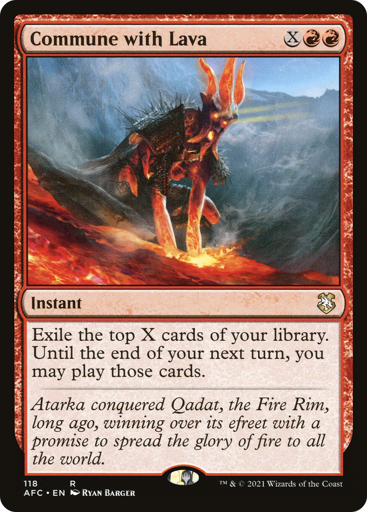 Image of Commune with Lava (AFC-118) - Forgotten Realms Commander