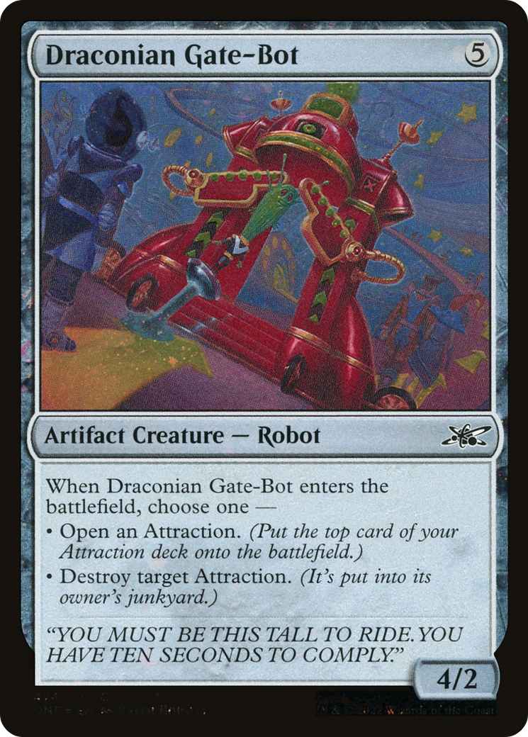 Image of Draconian Gate-Bot (Galaxy Foil) (UNF-474) - Unfinity Foil