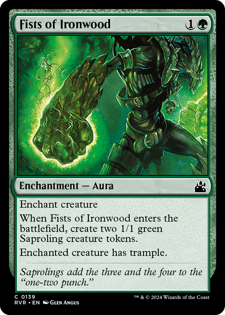Image of Fists of Ironwood (RVR-139) - Ravnica Remastered Foil