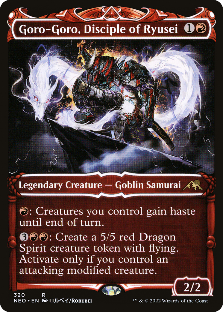 Image of Goro-Goro, Disciple of Ryusei (Showcase) (NEO-320) - Kamigawa: Neon Dynasty: (Showcase) Foil