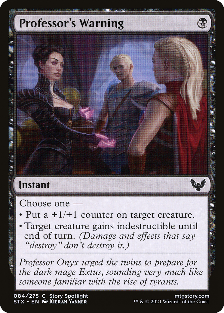Image of Professor's Warning (STX-084) - Strixhaven: School of Mages Foil