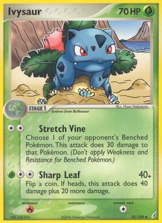 Image of Ivysaur 035/100  - Reverse Holofoil Crystal Guardians - Uncommon
