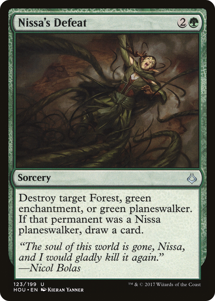 Image of Nissa's Defeat (HOU-123) - Hour of Devastation Foil