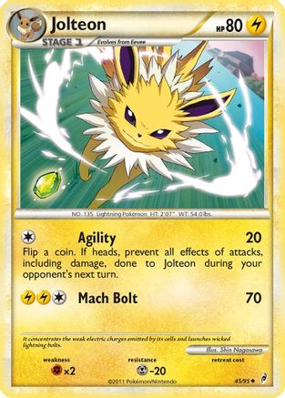 Image of Jolteon 045/95  - Reverse Holofoil Call of Legends - Uncommon