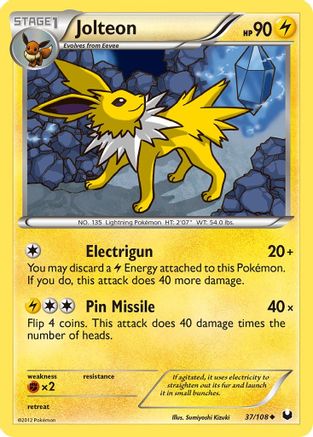 Image of Jolteon 037/108  Dark Explorers - Uncommon