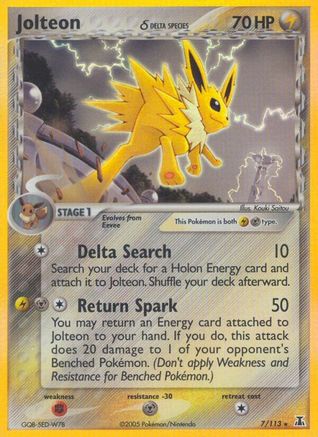 Image of Jolteon (Delta Species) 007  - Reverse Holofoil Delta Species - Holo Rare